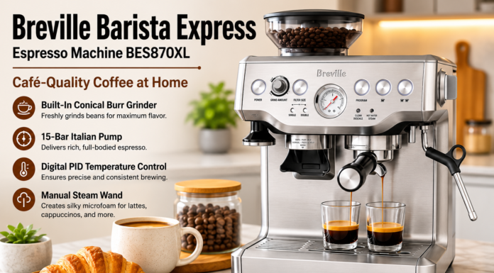 Breville Barista Express Espresso Machine BES870XL Review (2026): Features, Performance, Maintenance & Buying Guide